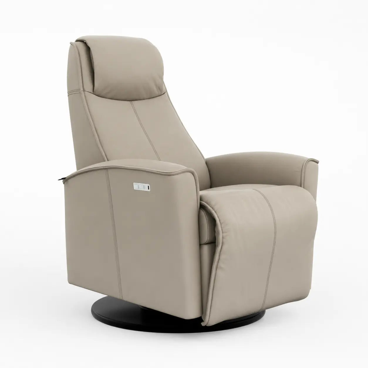 Urban Swing Relaxer Manual Soft Leather: Sl 205 Shadow Grey Beech Wood Black (Small) by Fjords