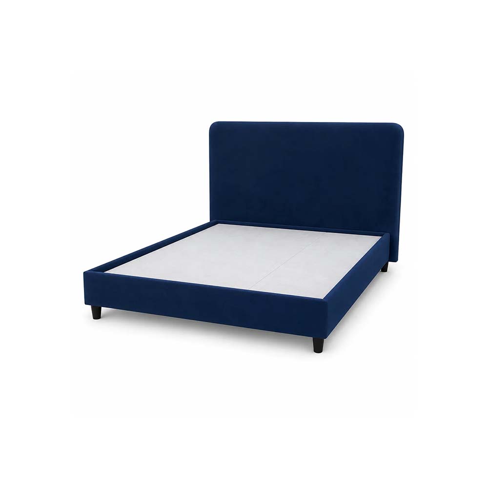 Easton Essential Collection Bed 180 Cm X 200 Cm (Uk - Super King Size) Headboard Height 130 Cm Velluti-49 Navy Blue by The Mattress Store