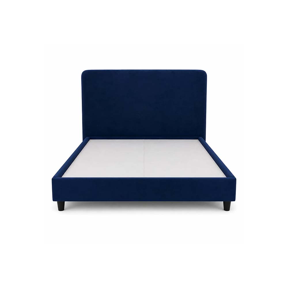 Easton Essential Collection Bed 180 Cm X 200 Cm (Uk - Super King Size) Headboard Height 130 Cm Velluti-49 Navy Blue by The Mattress Store