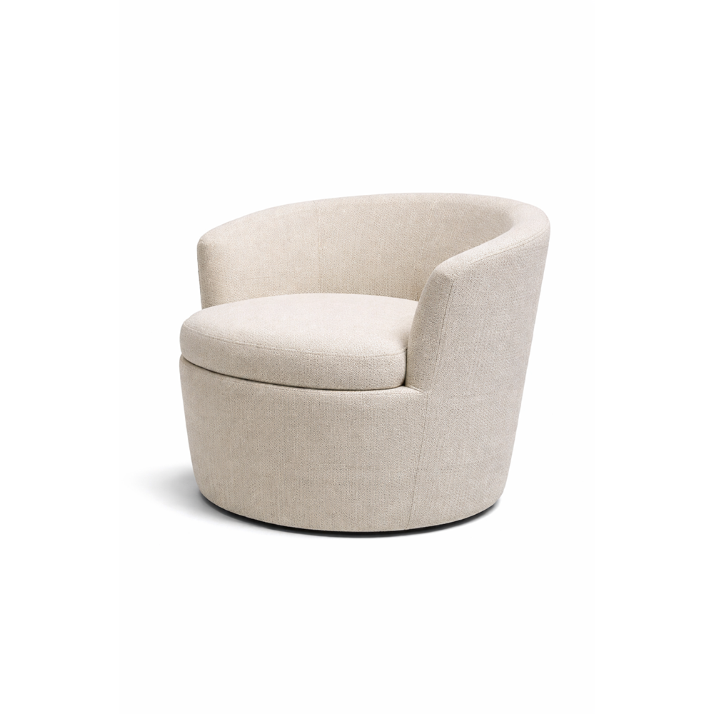 Amy Swivel Armchair Beige by Chateau d'Ax Italia