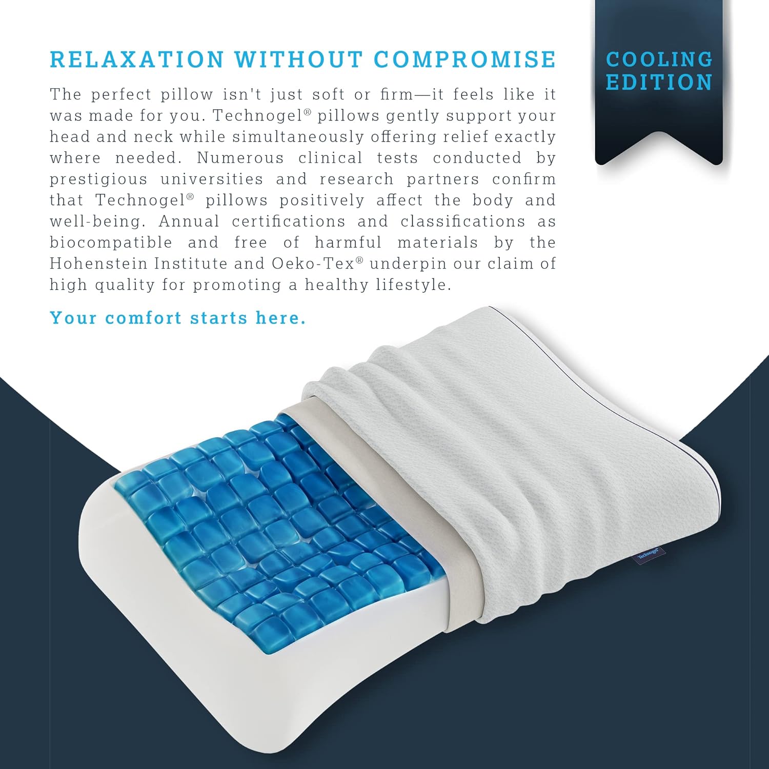 Anatomic Curve Pillow by Technogel Description