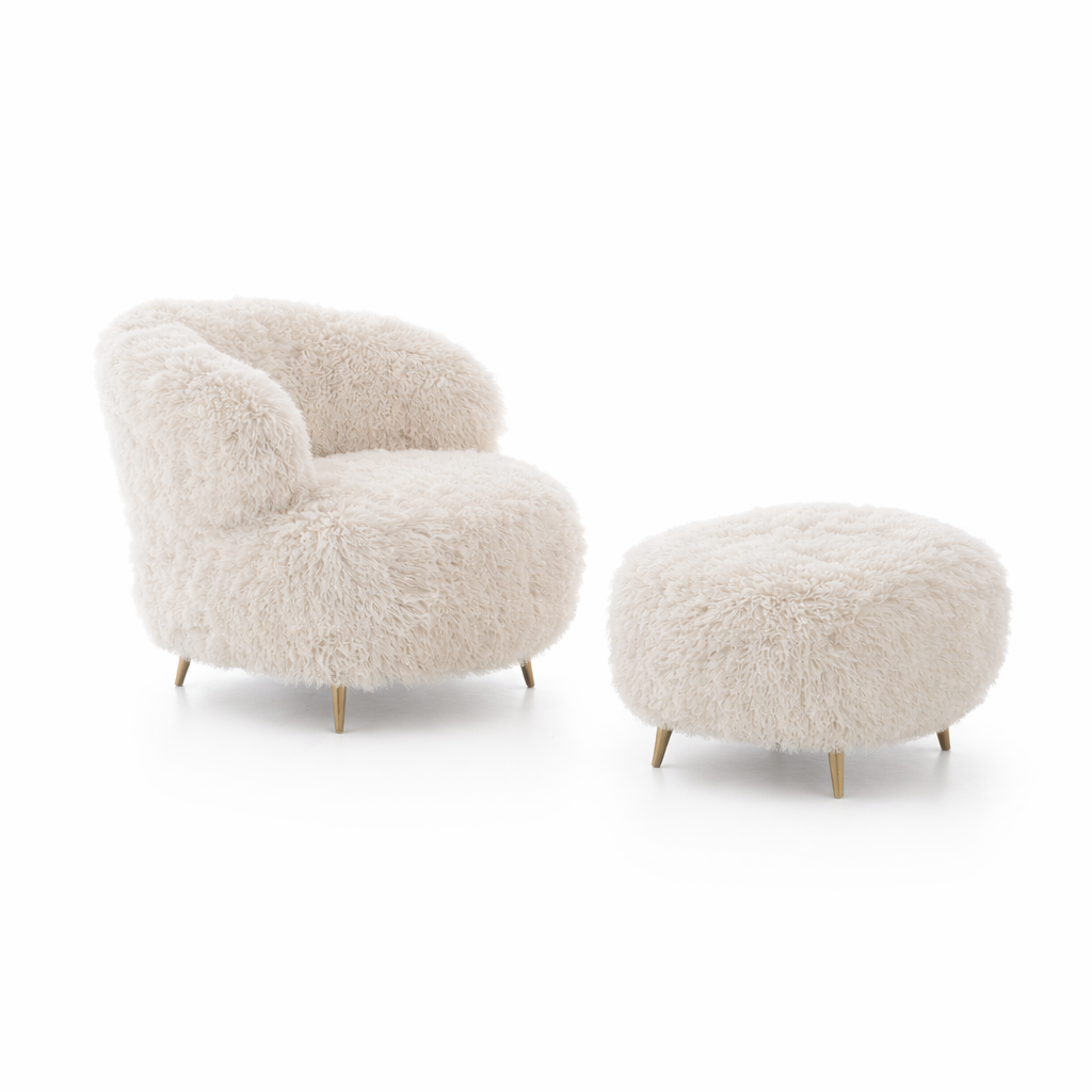 CL387 Armchair with Ottoman by Campo de' Fiori