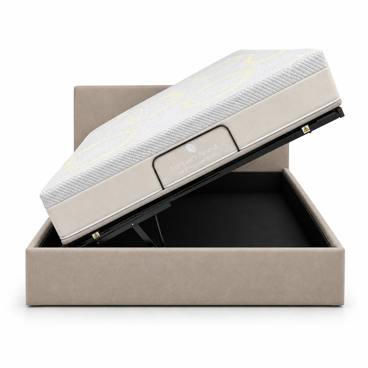 سرير ErgoBox قابل للتعديل 180 سم × 200 سم + مرتبة Nature's Finest Plush