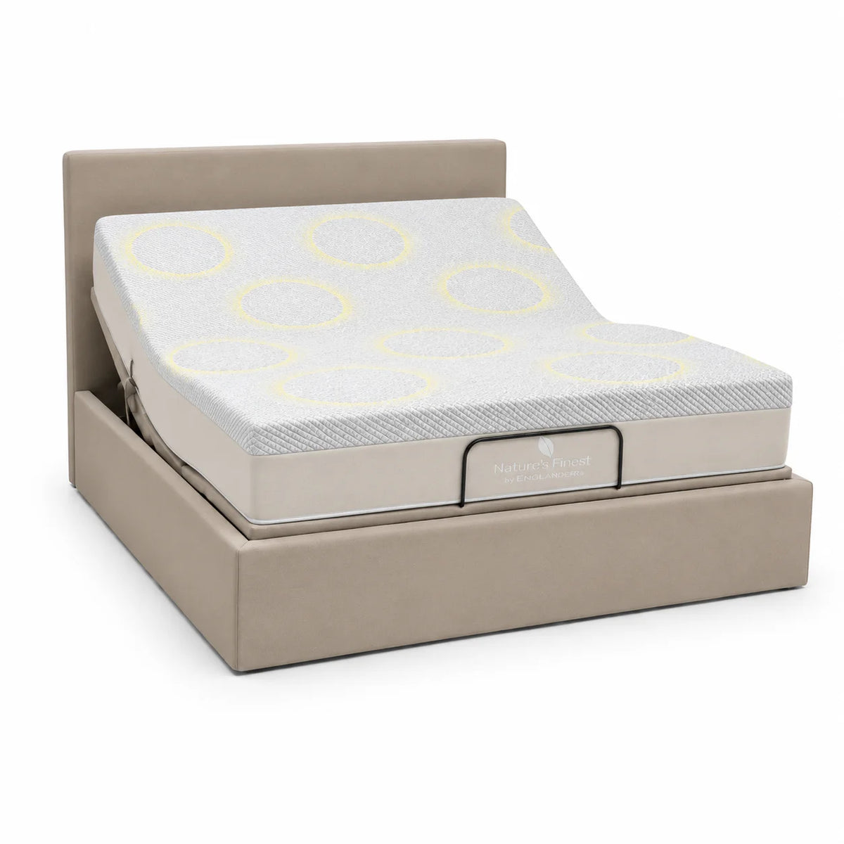 سرير ErgoBox قابل للتعديل 180 سم × 200 سم + مرتبة Nature's Finest Plush