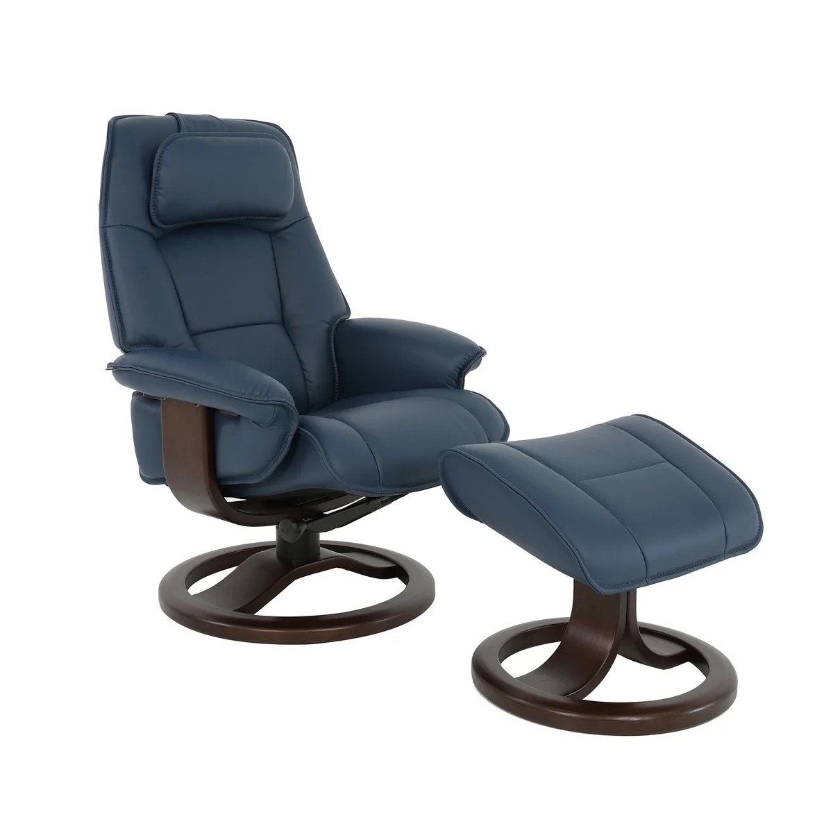 Fjords Admiral R Recliner Blue Walnut