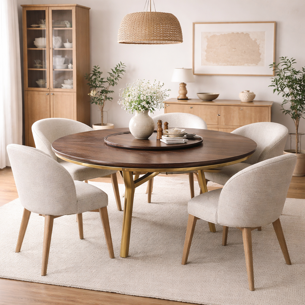 Iron Round Table Gold by Chateau d'Ax Italia