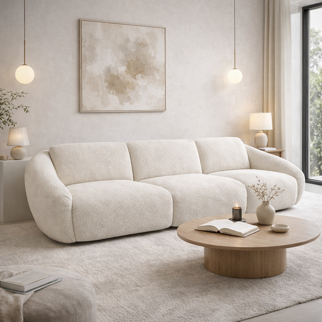 Lambert Large 3 Seater Sofa White by Chateau d'Ax Italia
