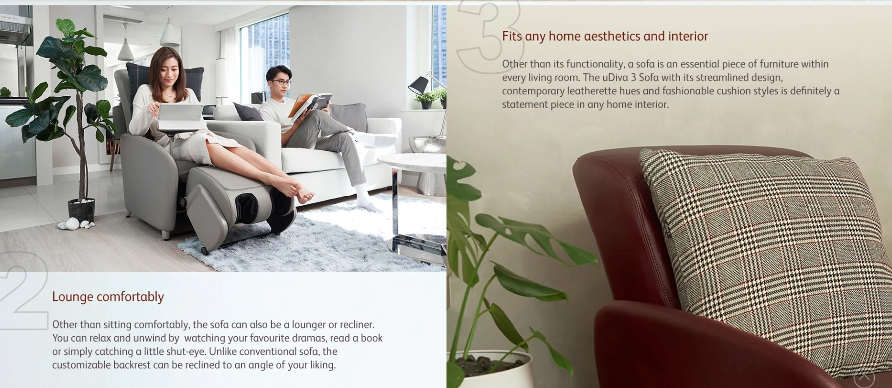 كرسي التدليك uDiva 3 Plus من OSIM