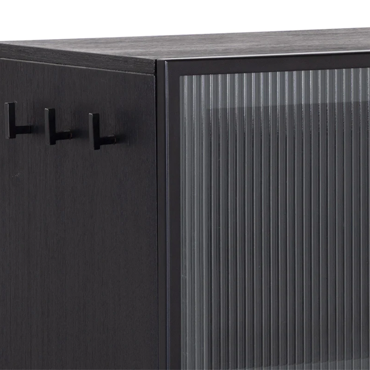 Renzo Entryway Cabinet Small by Sunpan Black closeup image