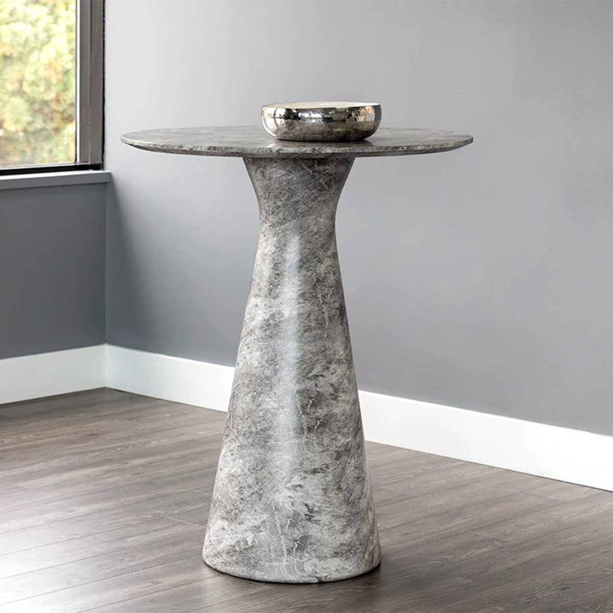 Shelburne Marble Look Bar Table by Sunpan Gray