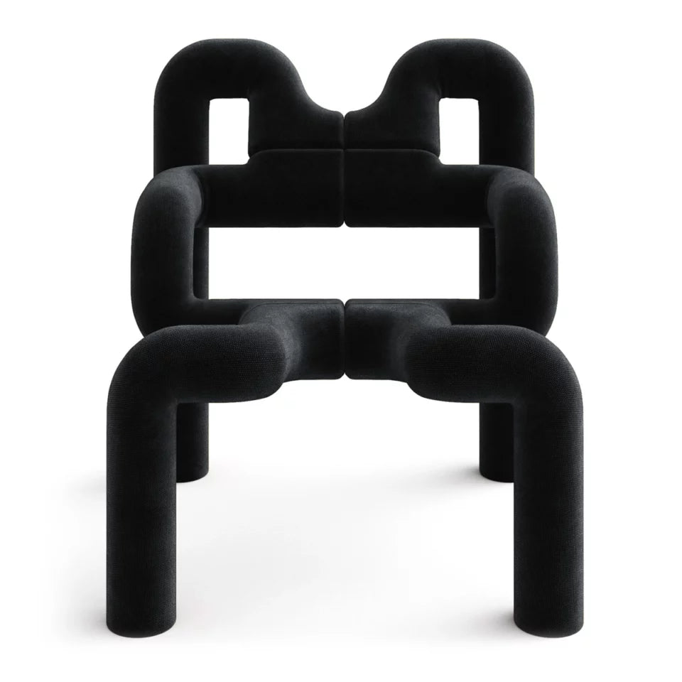Ekstrem Chair by Varier - Black - Front-view