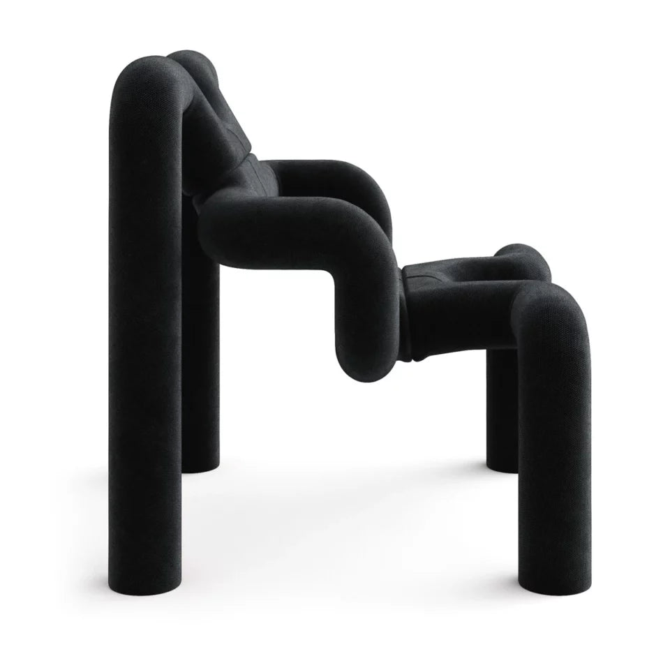 Ekstrem Chair by Varier - Black - Sideview