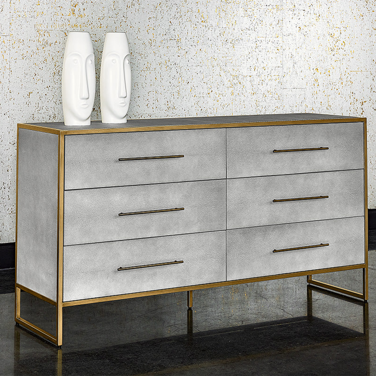 Venice Dresser by Sunpan Grey with Background