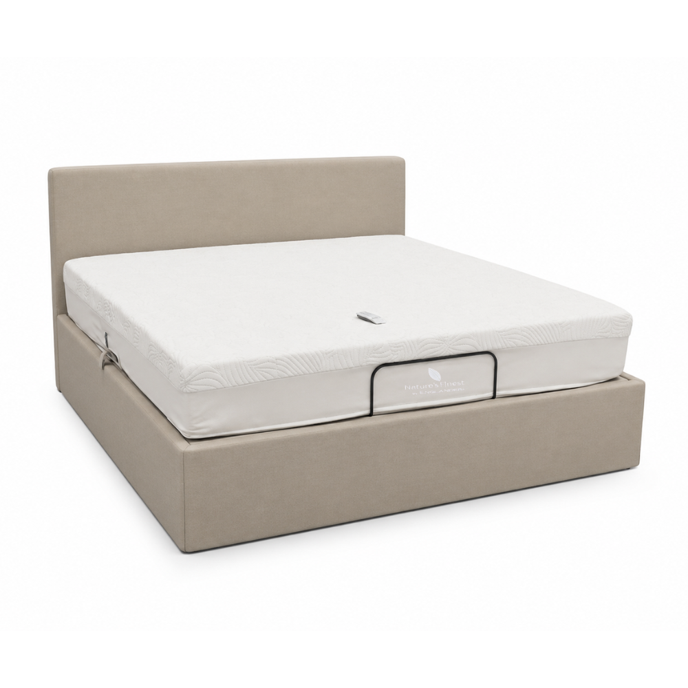 ErgoBox Adjustable Bed 180cm x 200cm + Nature's Finest Plush Mattress