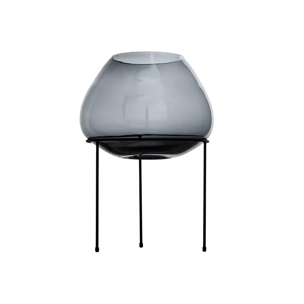 مزهرية زجاجية مع حامل معدني من أدرياني إي روسي