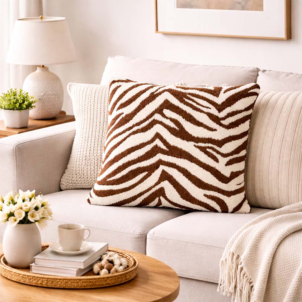 CDF820 Cushion Medium Fabric Prime Flame Zebra - 04 by Campo de' Fiori