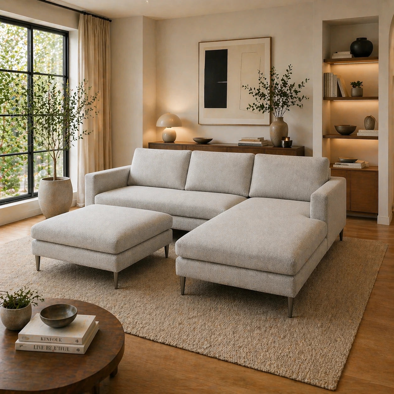 Mioko 2 Seater Sofa with Chaise Lounge by Rolf Benz