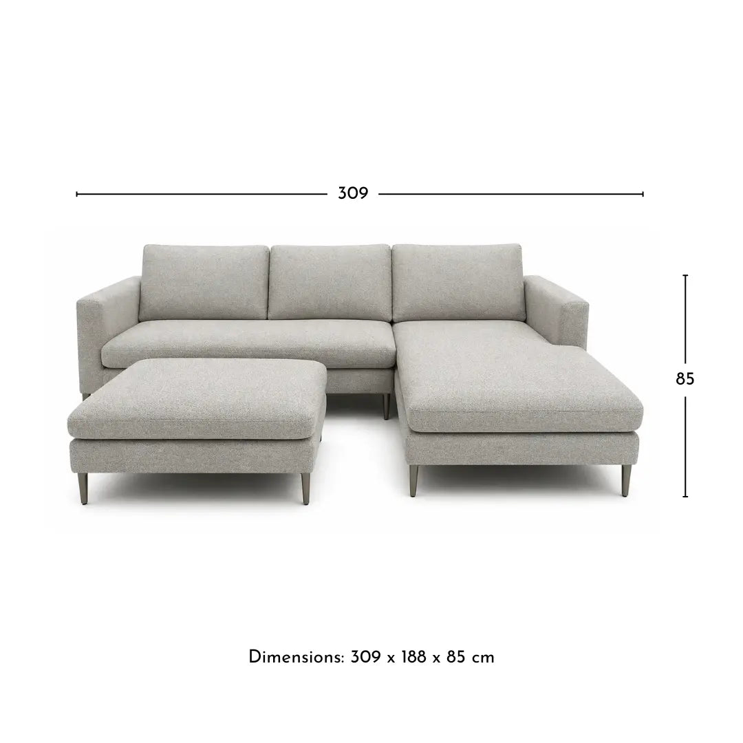 Mioko 2 Seater Sofa with Chaise Lounge by Rolf Benz