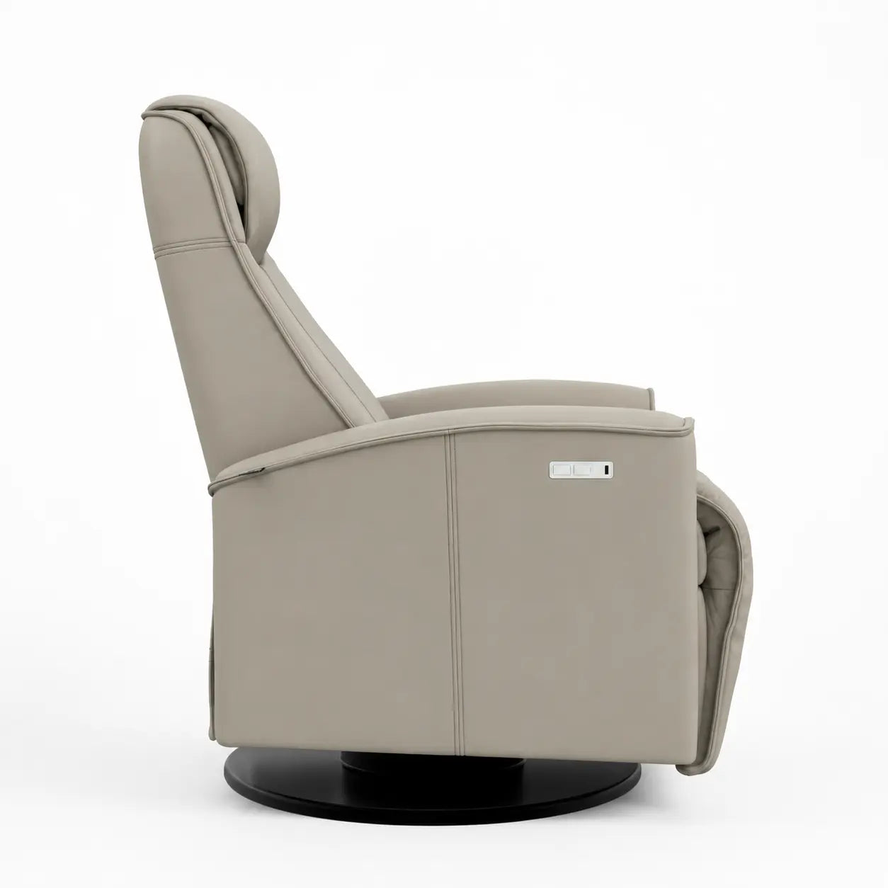 Urban Swing Relaxer Manual Soft Leather: Sl 205 Shadow Grey Beech Wood Black (Small) by Fjords