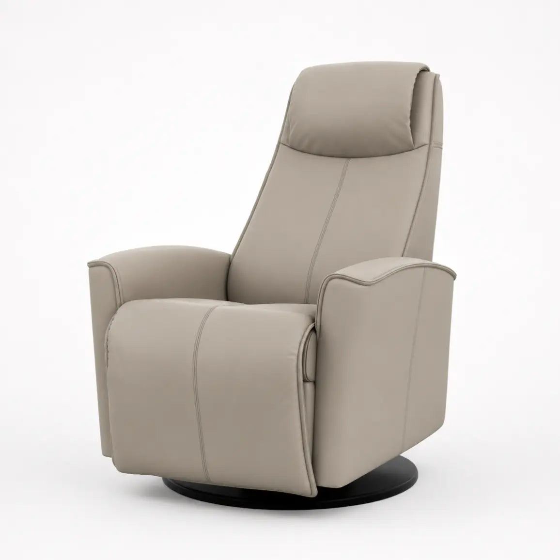 Urban Swing Relaxer Manual Soft Leather: Sl 205 Shadow Grey Beech Wood Black (Small) by Fjords
