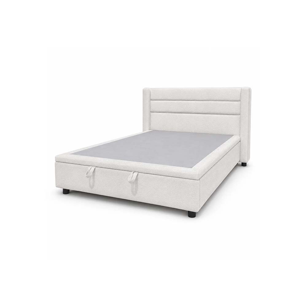 Brandon Supreme Collection Storage Bed 150 Cm X 200 Cm (Usa - Queen / Uk - King) Headboard Height 100 Cm Buckle C2 Off White by The Mattress Store