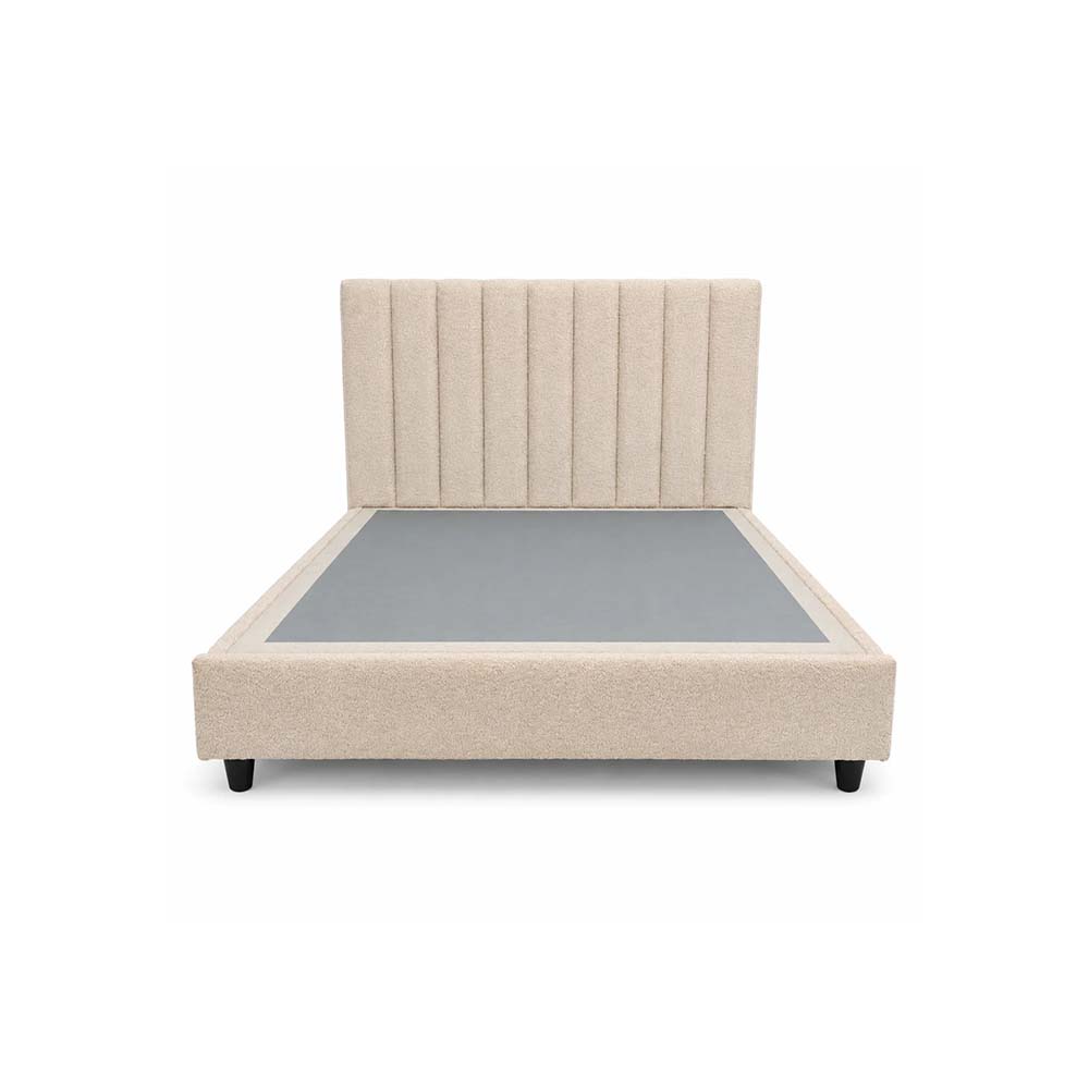 Leon Supreme Collection Bed 150 Cm X 200 Cm (Usa - Queen / Uk - King) Headboard Height 130 Cm Buckle C10 Light Beige by The Mattress Store