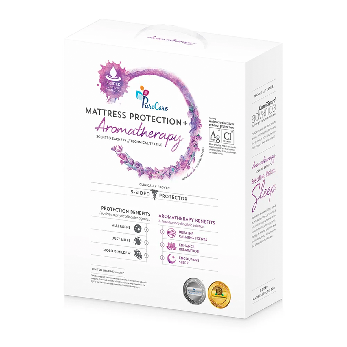 Aromatherapy Mattress Protector By Purecare Package