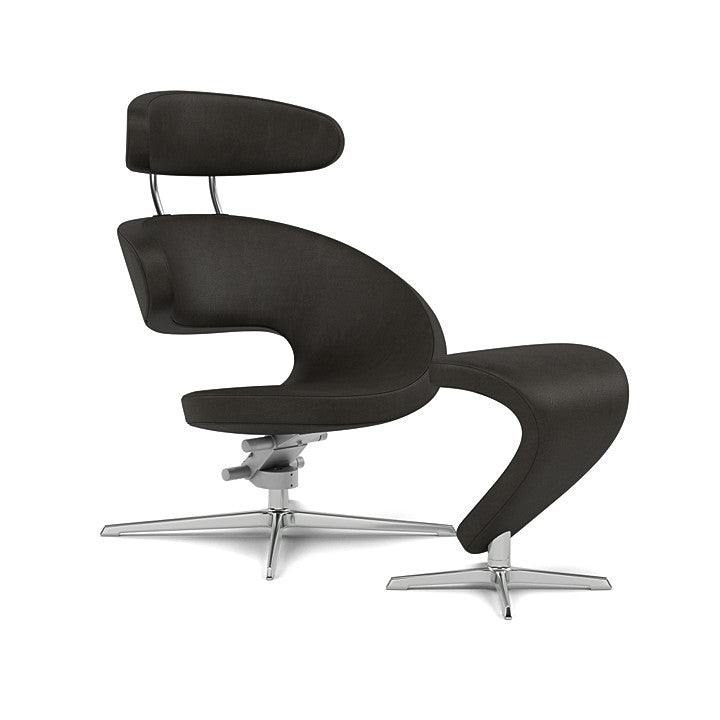 Peel with Footrest Chair by Varier - Black