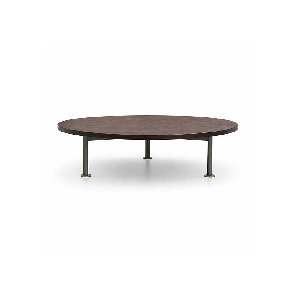 Triangolo Round Low Coffee Table Charcoal by Chateau d'Ax Italia