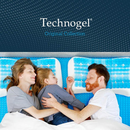 Family sleeping on the Anatomic Curve Pillow by Technogel