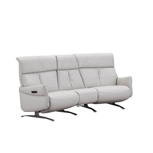 Andreas Sofa (Leather) Ash White By Hilker