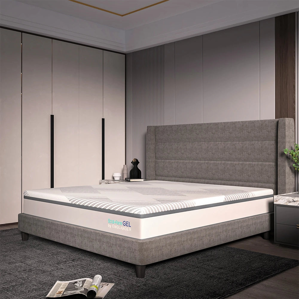 bodiform gel mattress by englander - front side view