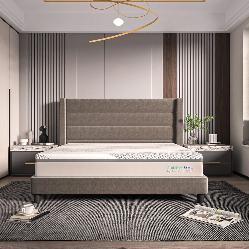 bodiform gel mattress by englander - front view