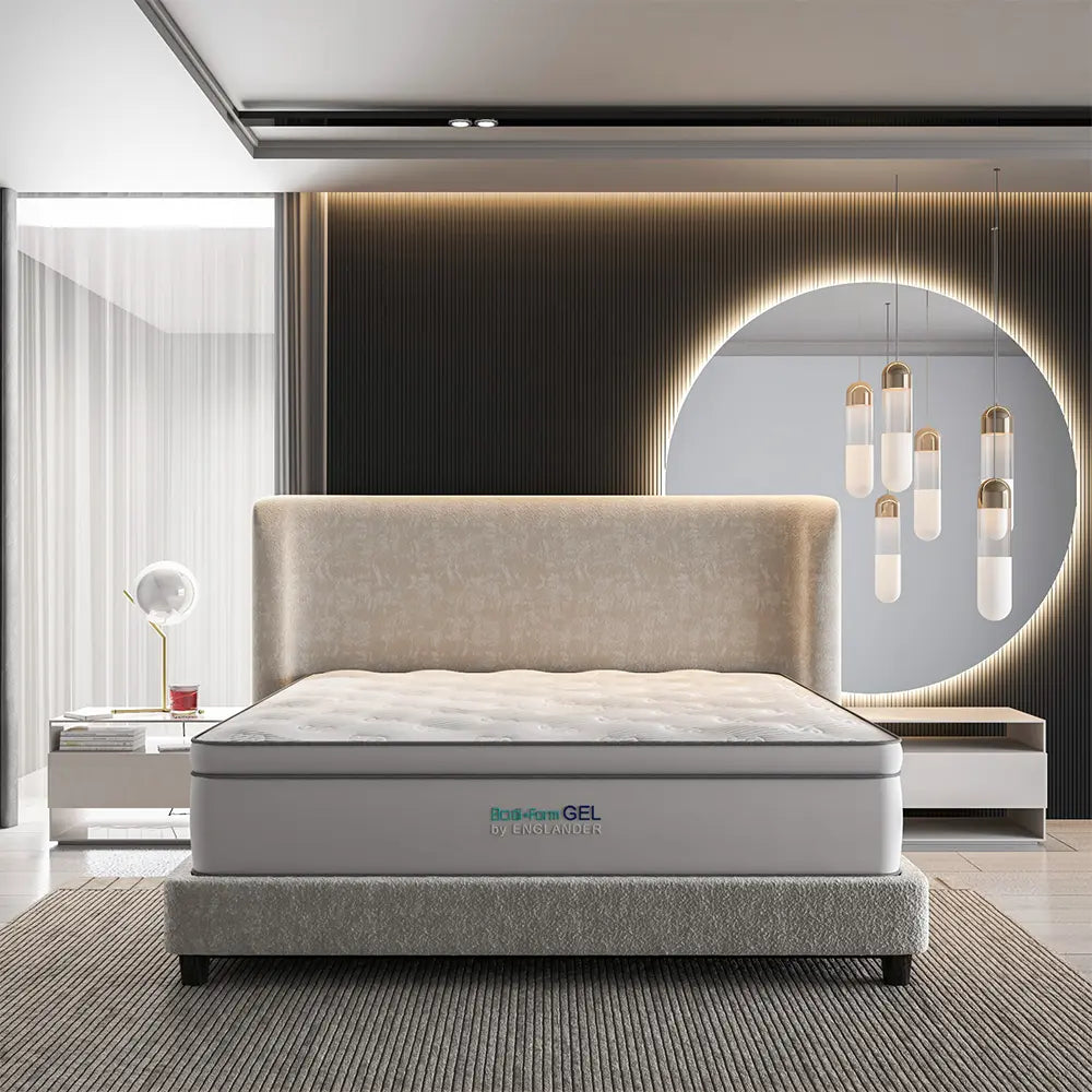 bodiform gel euro top mattress by englander - front view