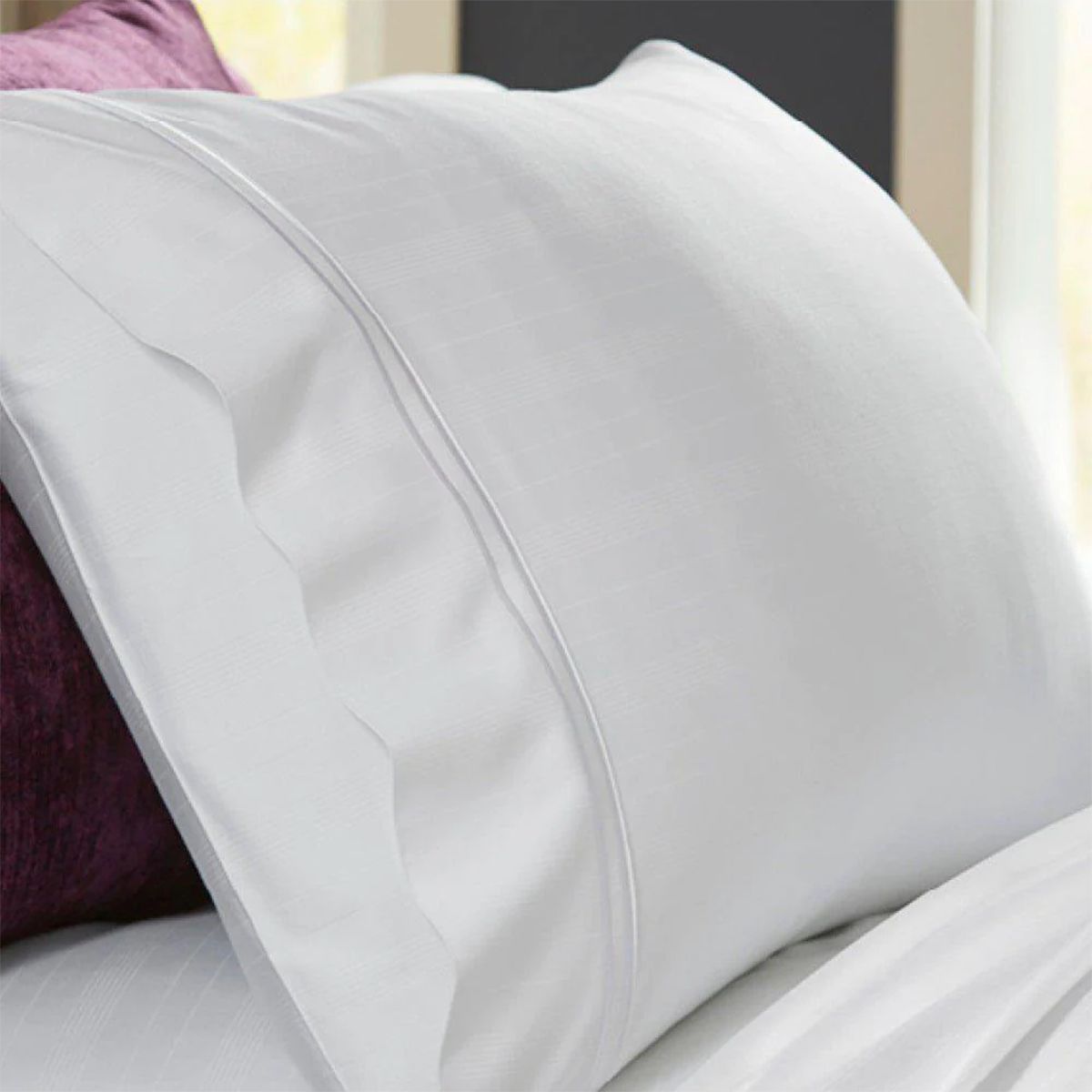 Bamboo Pillow Case Set by PureCare White on Pillow