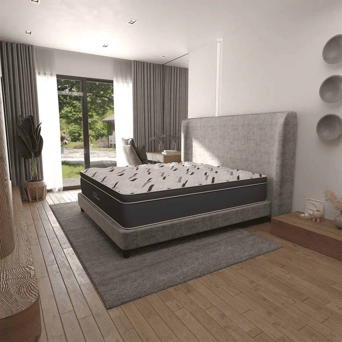bodiform gel euro top mattress by englander - front side view