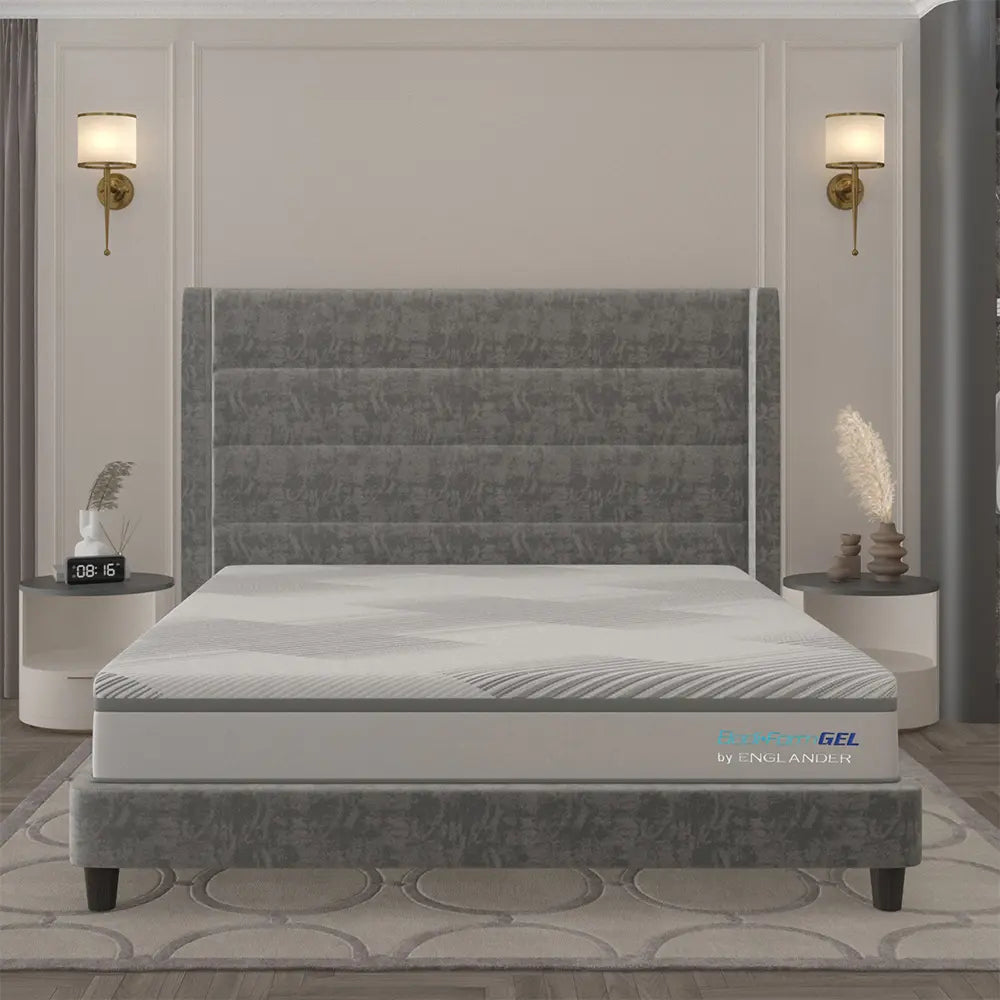 bodiform gel mattress by englander - front view