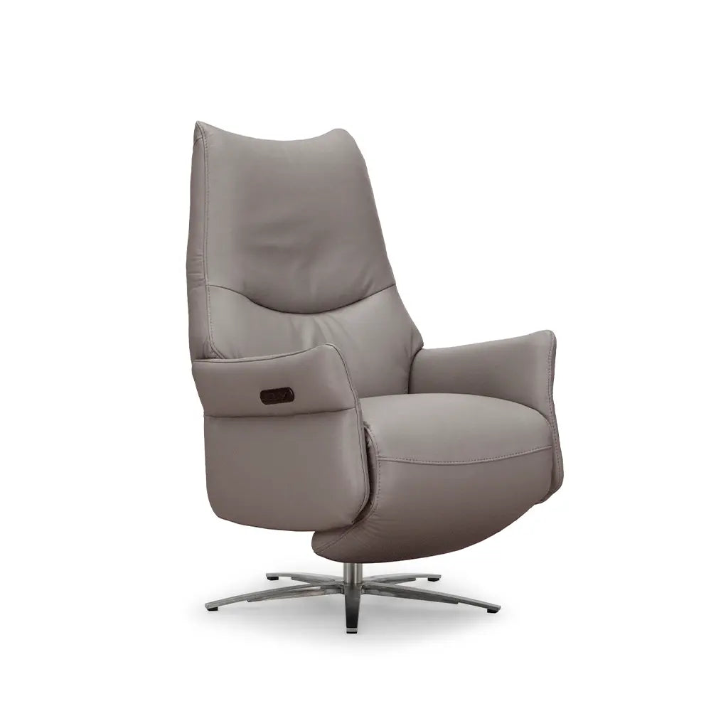 🎁 Dalia Recliner (Leather) Smoke By Hilker (100% off)