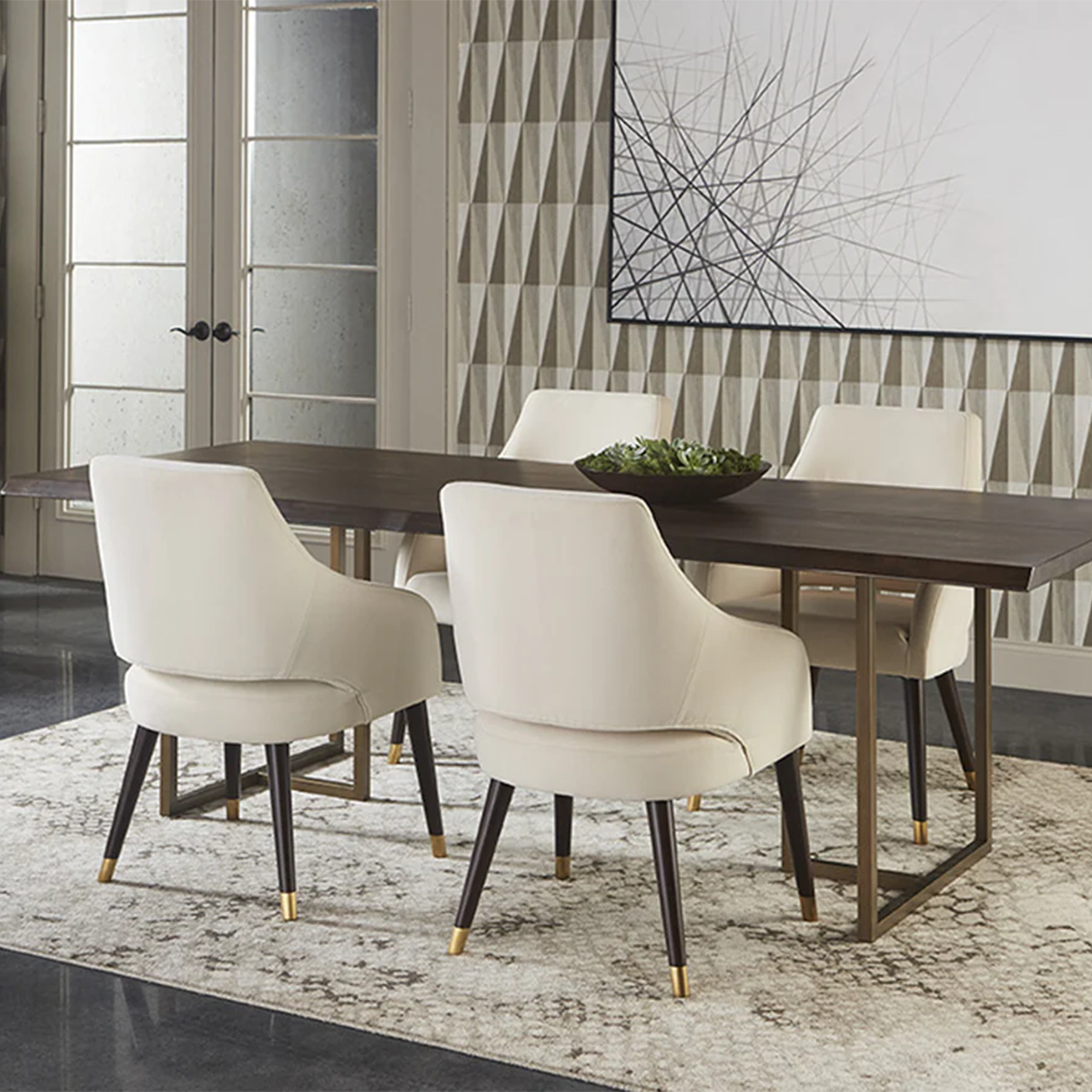 Donnelly Dining Table in a Luxury Livingroom