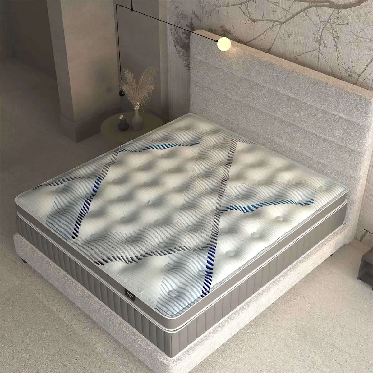 dreamer echelon euro top mattress by englander - up view