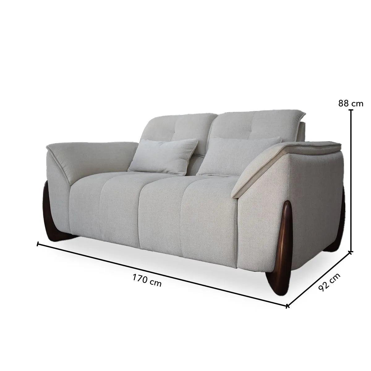 elizabeth 2 seater sofa dimensions