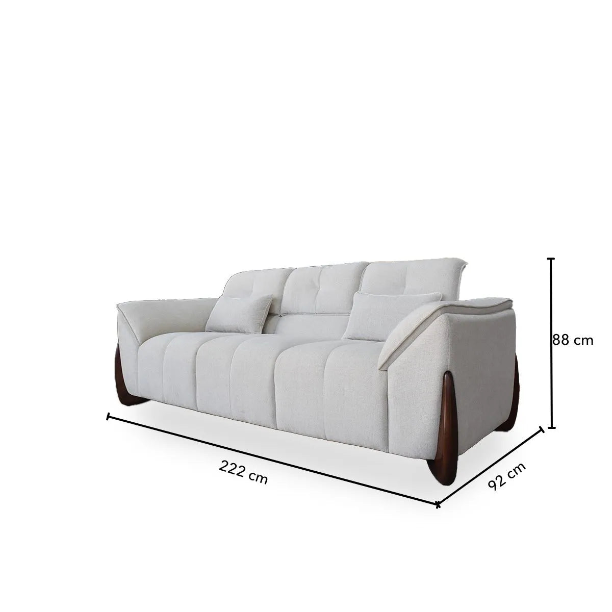 elizabeth 3 seater sofa dimensions