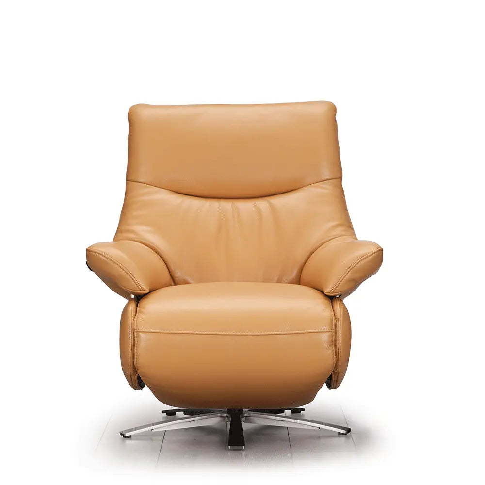 emma recliner (leather) gold by hilker