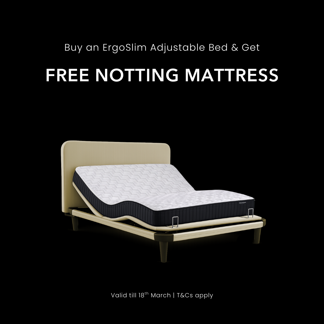 سرير Ergo Slim القابل للتعديل من Ergomotion - مرتبة Bodiform Gel من Englander