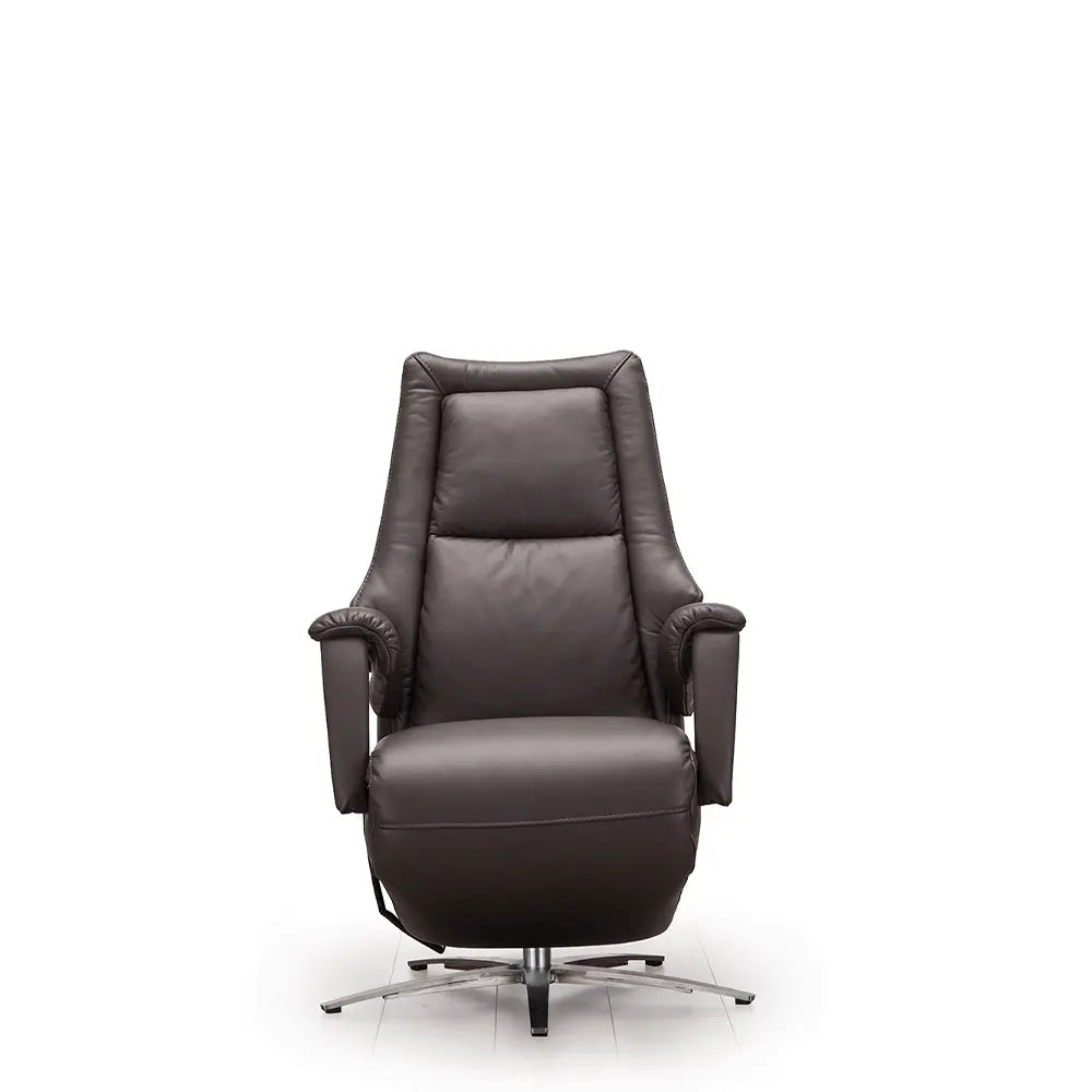 ernst recliner (leather) brown by hilker