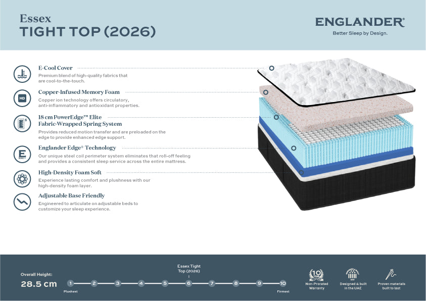 Essex Tight Top Mattress by Englander