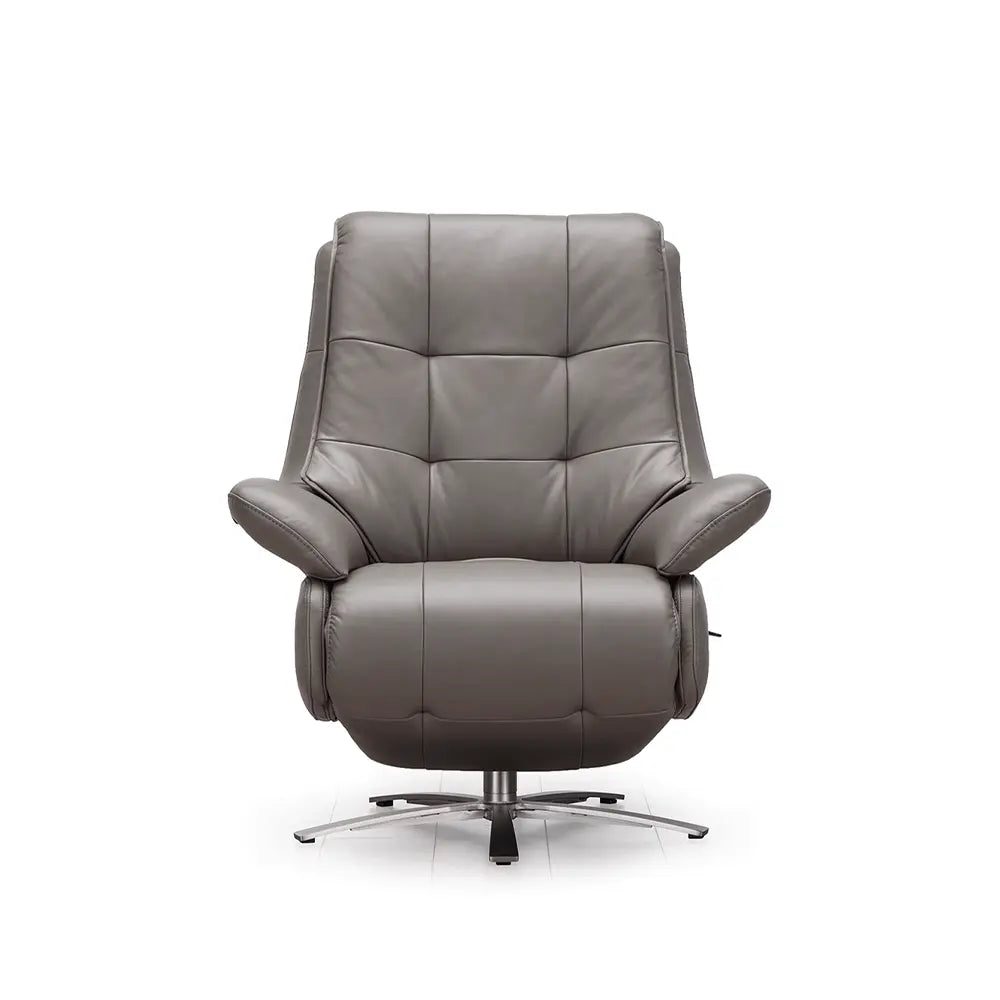 ingrid recliner (leather) stone by hilker