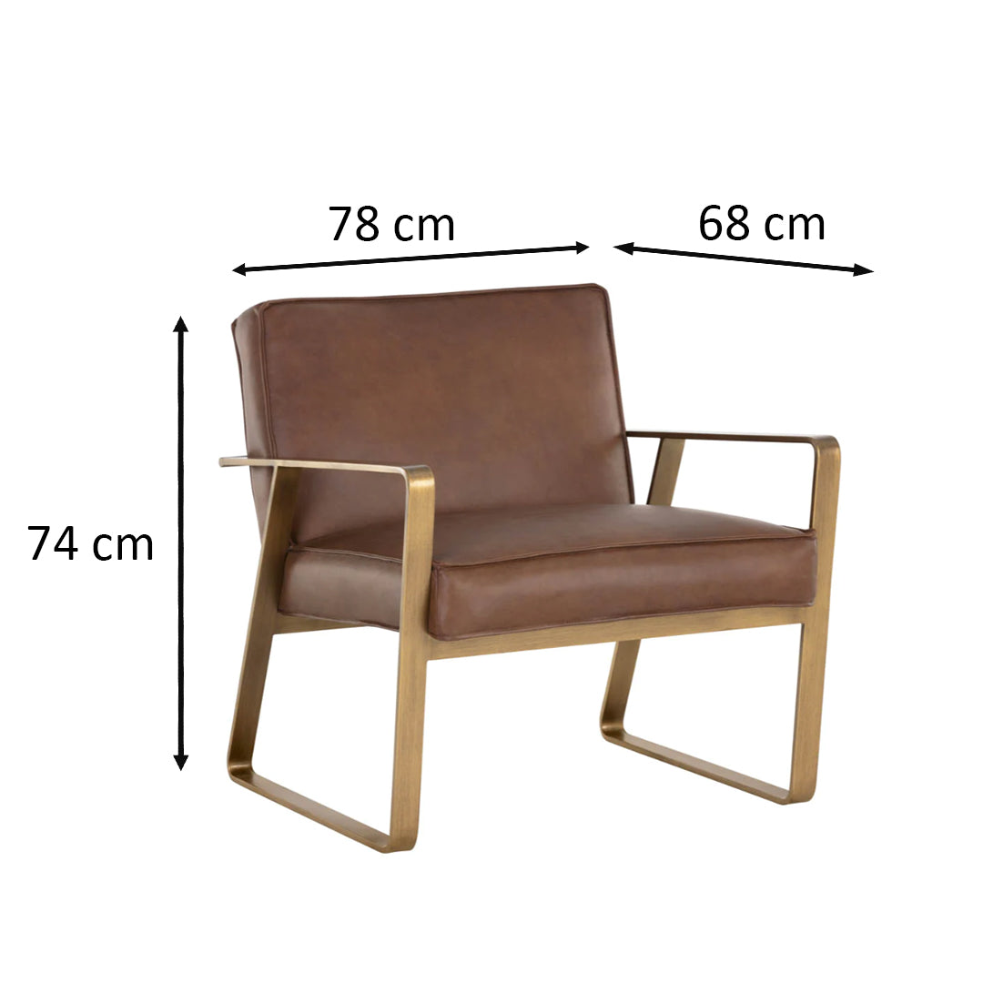 Kristoffer Lounge Chair by Sunpan Brown Dimensions