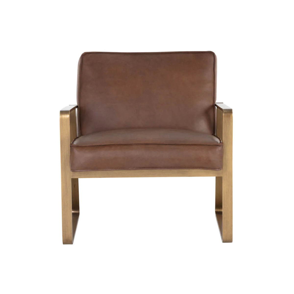 Kristoffer Lounge Chair by Sunpan Brown Front side
