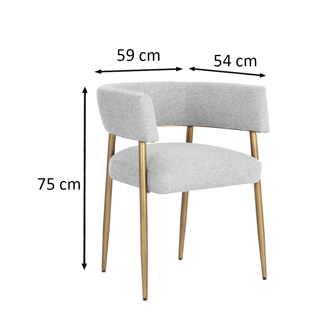 Maestro Dining Armchair by Sunpan Dimensions